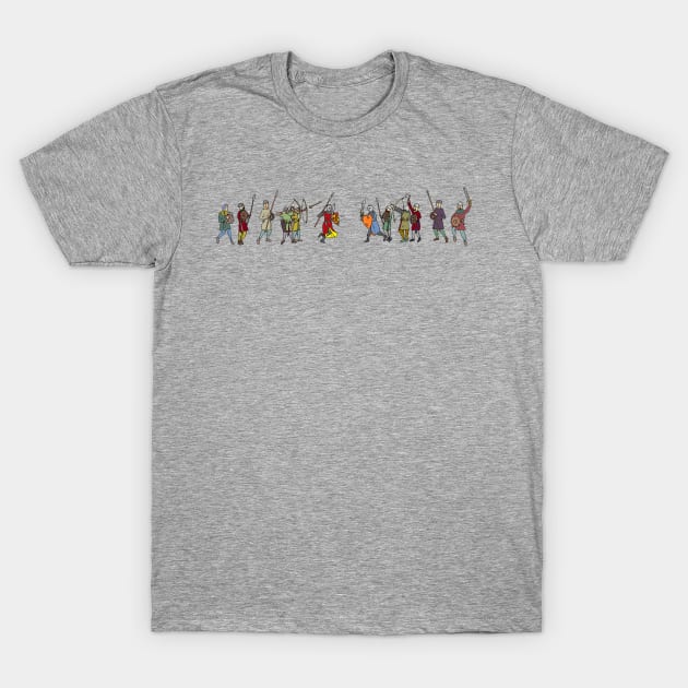 Medieval soldiers fighting T-Shirt by JennyGreneIllustration